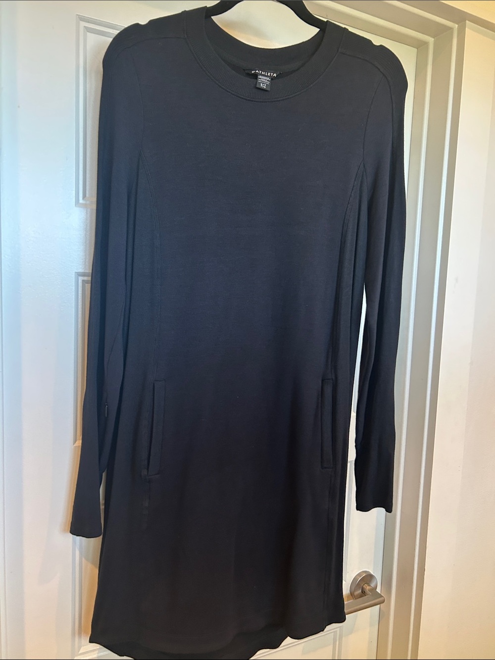 Athleta Black Long Sleeve Shift Tunic Dress